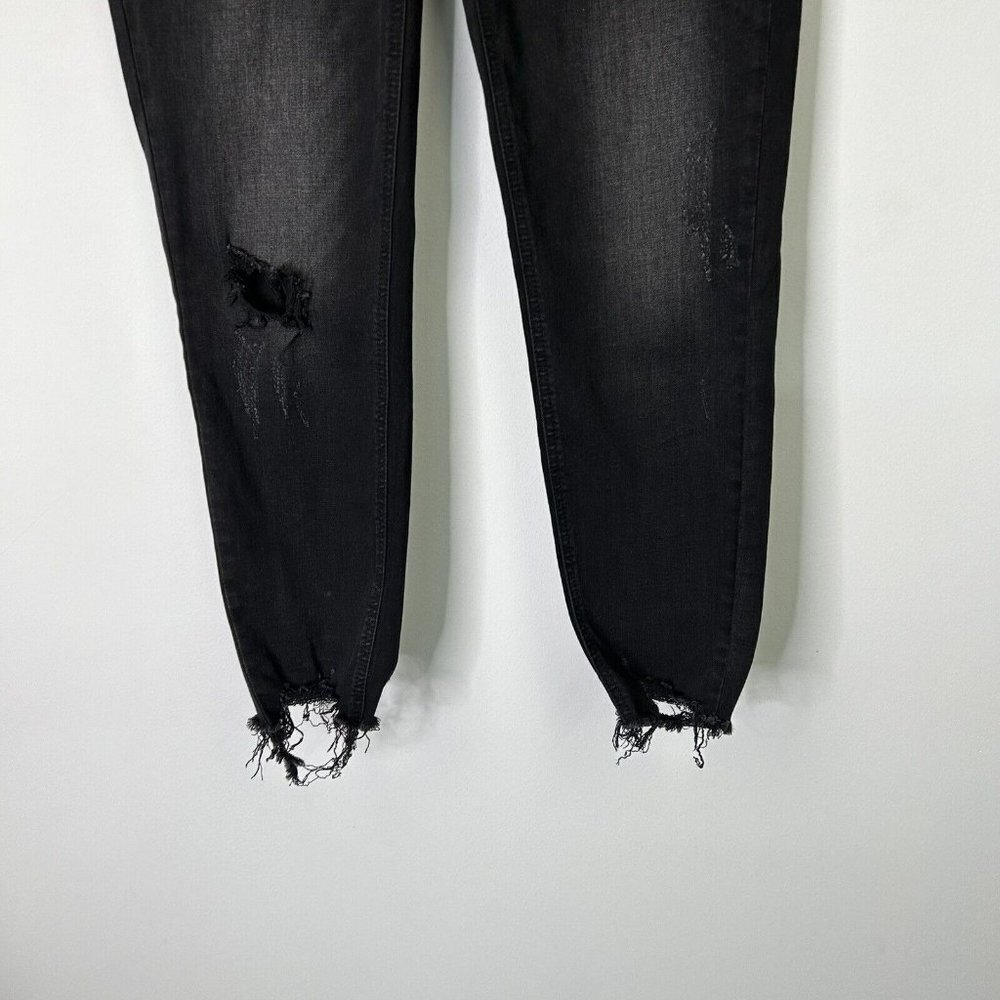 Vervet Frayed Skinny Jeans Womens Size 31 Black High‎ Rise Ankle - Picture 5 of 10